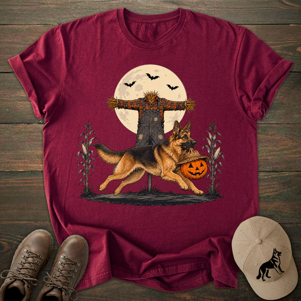 Scarecrow Pumpkin German Shepherd T-shirt