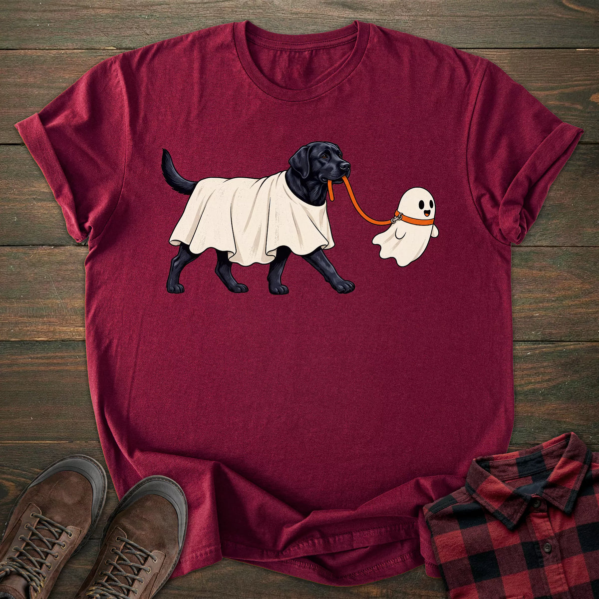 Walking Ghost Black Labrador T-shirt