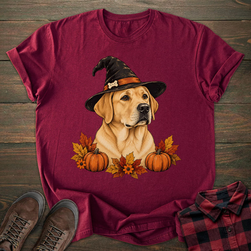 Witch Hat Yellow Labrador T-shirt