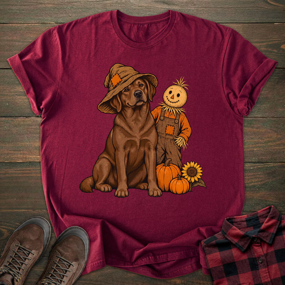 Scarecrow Chocolate Labrador T-shirt