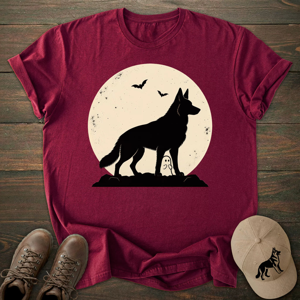 Halloween Moon German Shepherd T-shirt