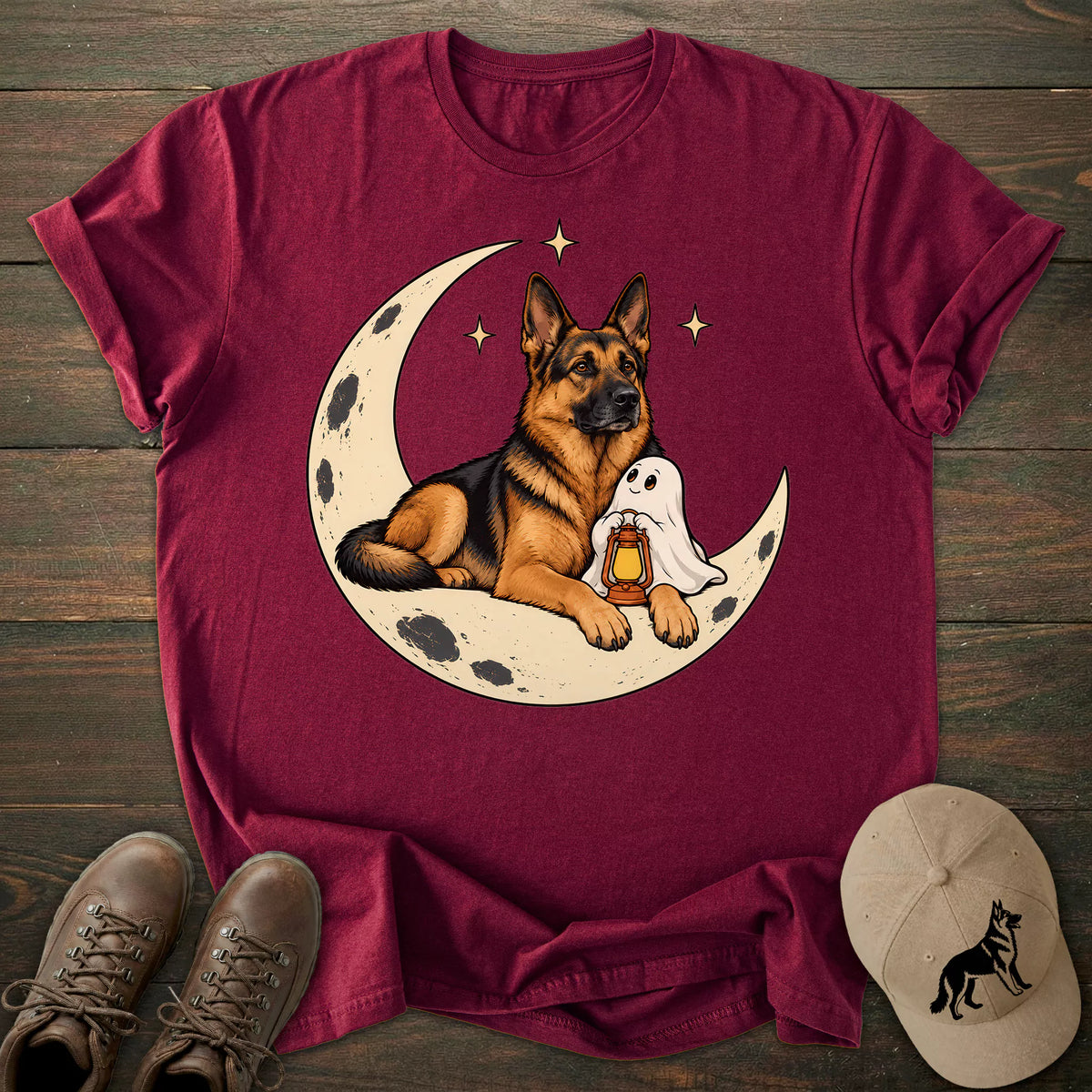 Crescent Moon German Shepherd T-shirt
