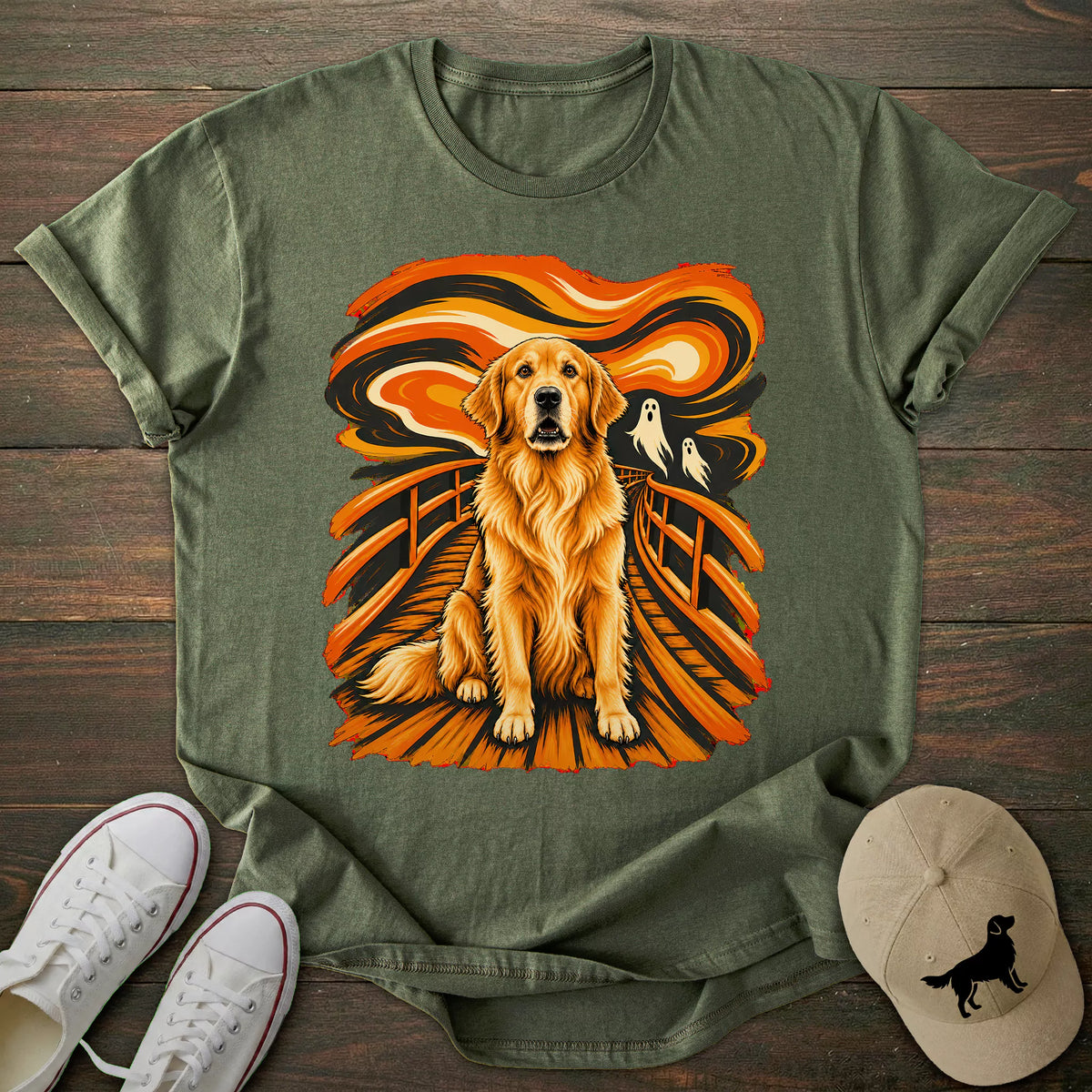 The Scream Golden Retriever T-shirt