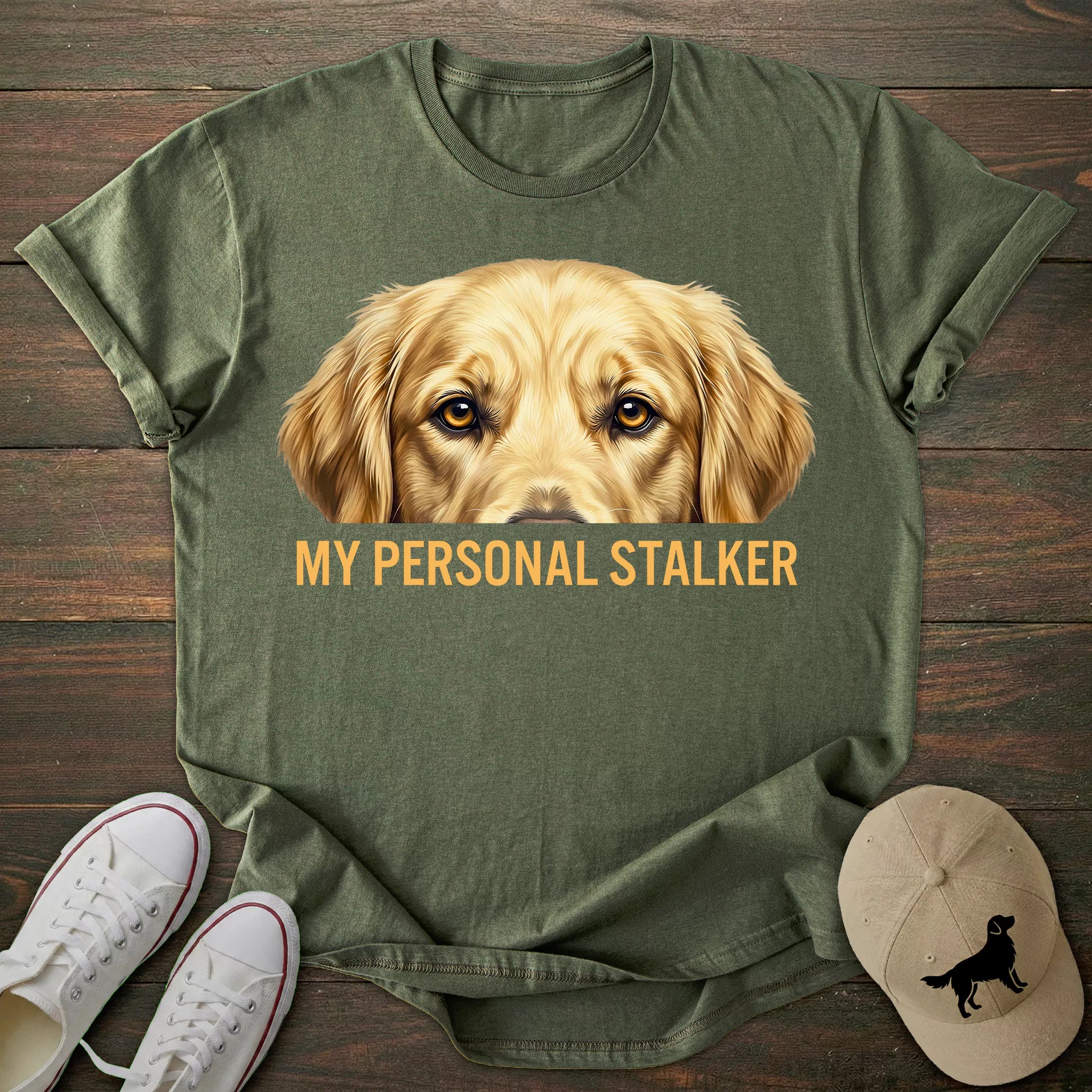 Personal Stalker Golden Retriever T-shirt