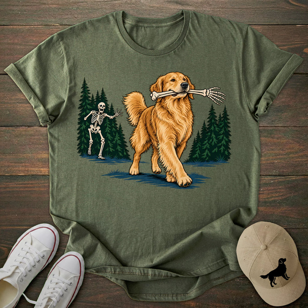 Skeleton Golden Retriever T-shirt