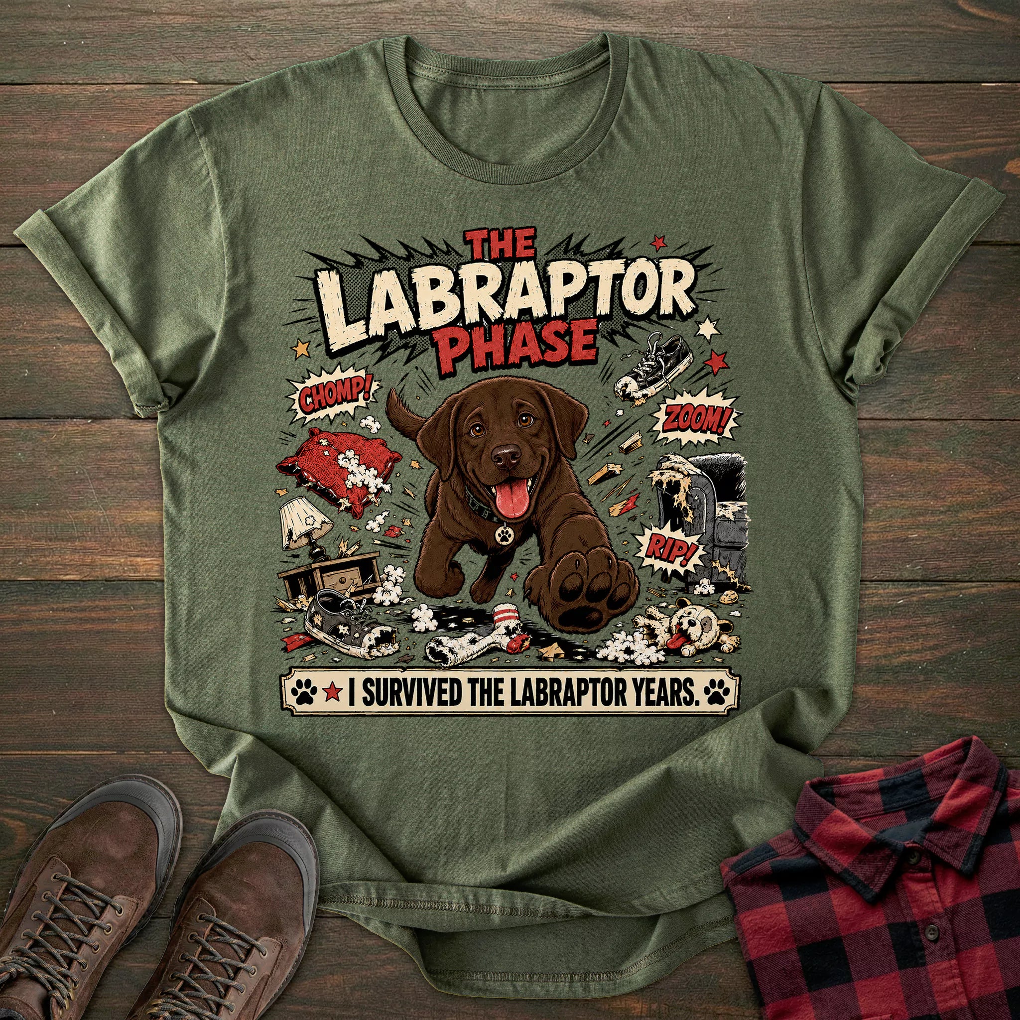 Labraptor Chocolate Labrador T-shirt