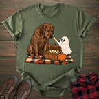 Ghost Picnic Chocolate Labrador T-shirt