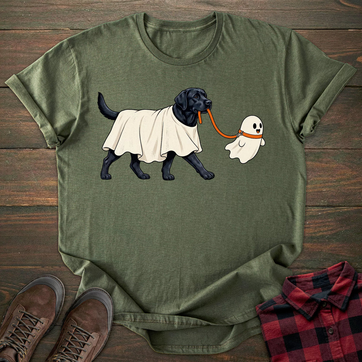Walking Ghost Black Labrador T-shirt