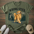 Wrong Stick Golden Retriever T-shirt