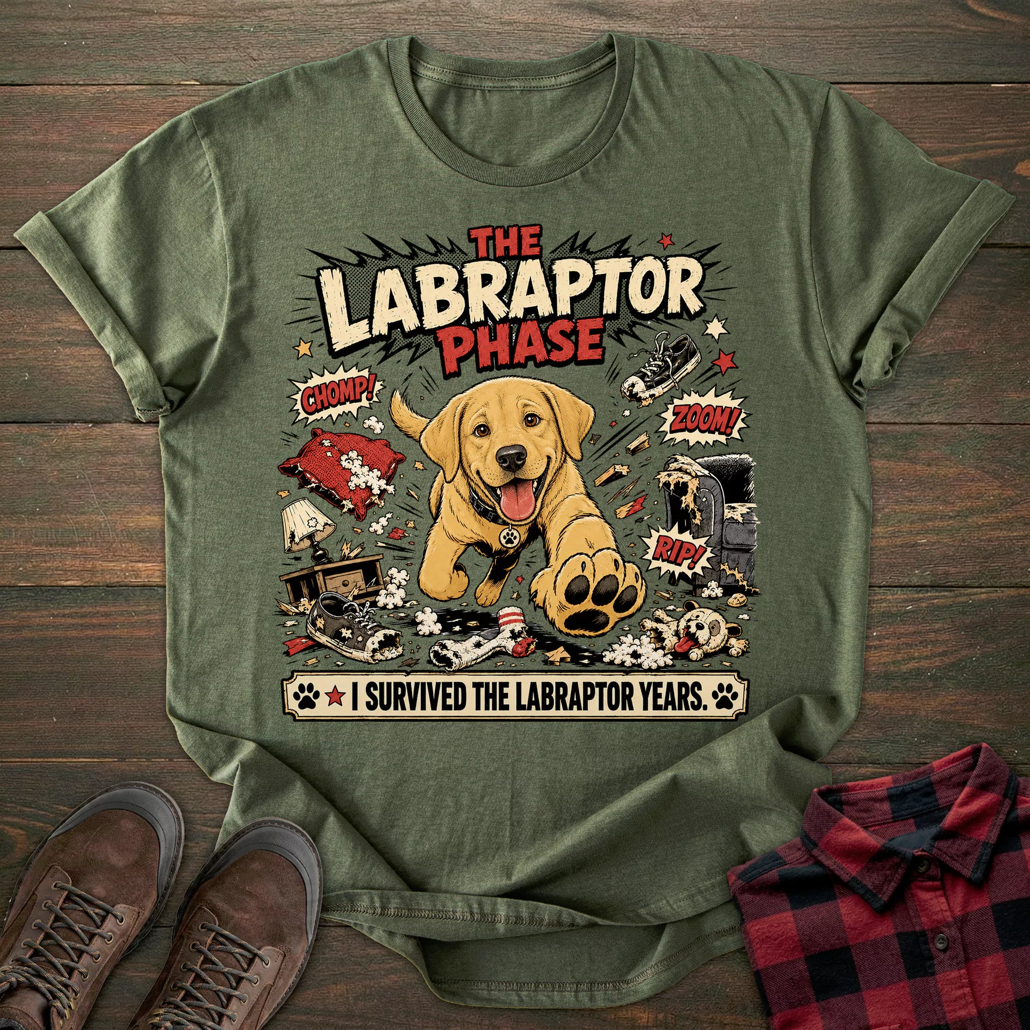 Labraptor Yellow Labrador T-shirt