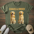 Chaos & Order Golden Retriever T-shirt