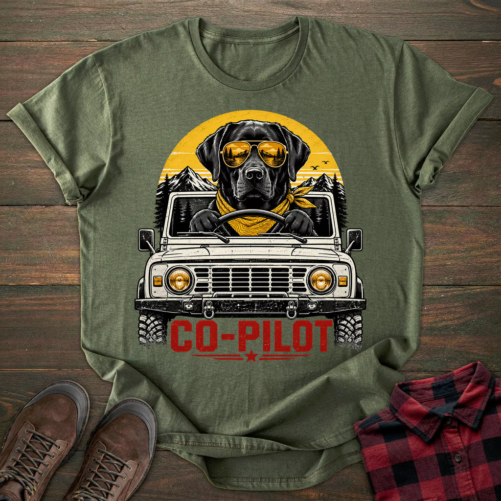 Co-Pilot Black Labrador T-shirt