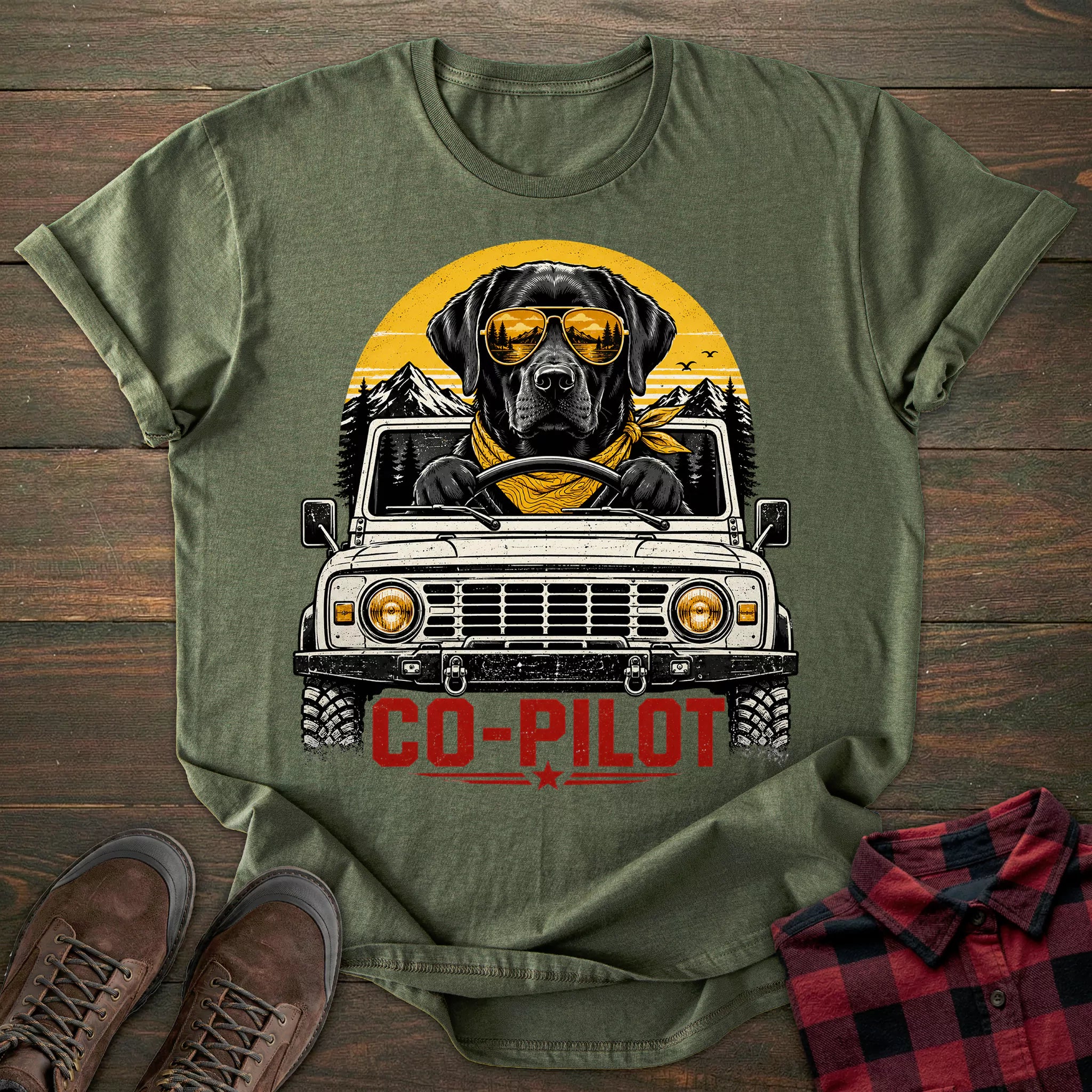 Co-Pilot Black Labrador T-shirt