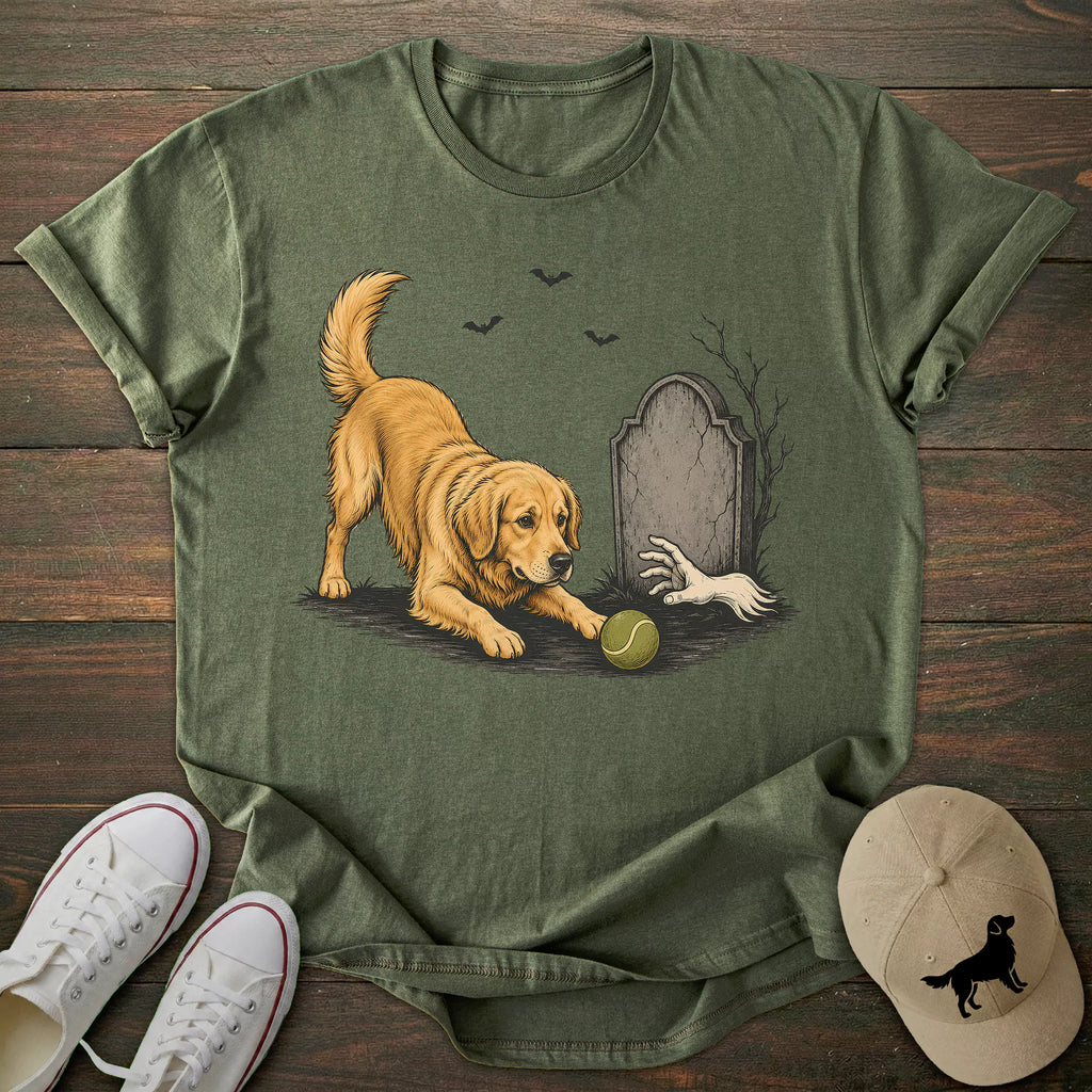 Halloween Fetch Golden Retriever T-shirt