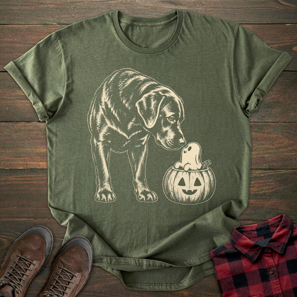 Pumpkin Ghost Labrador Retriever T-shirt