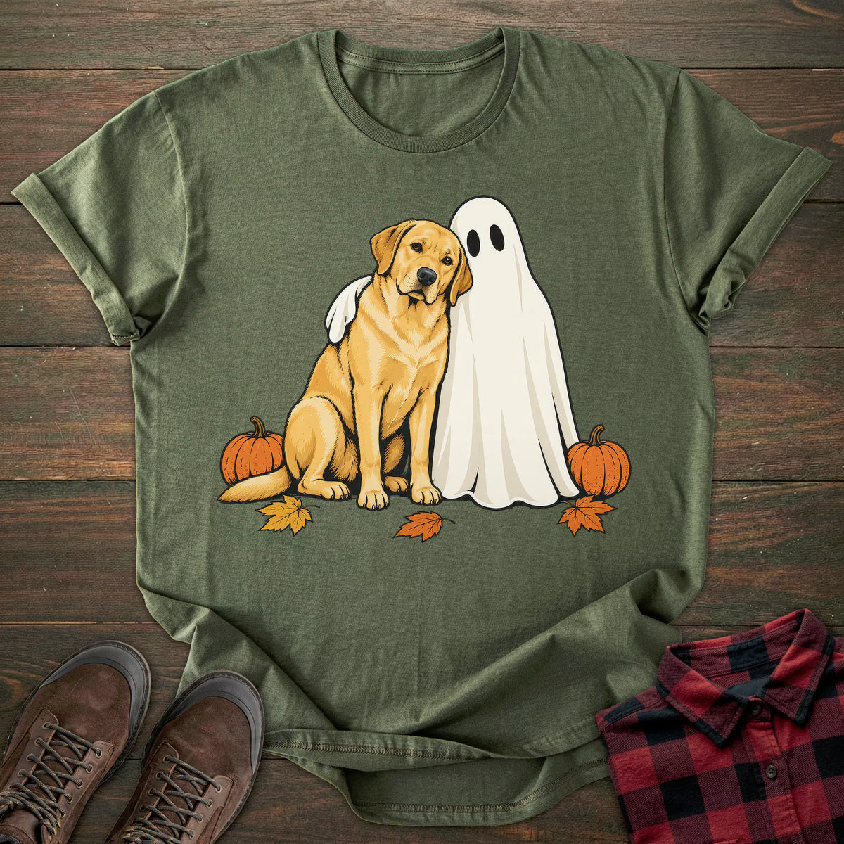 Ghost Hug Yellow Labrador T-shirt