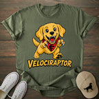 Velociraptor Golden Retriever T-shirt
