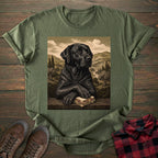 Mona Lisa Sandwich Black Labrador T-shirt