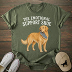 Emotional Support Shoe Golden Retriever T-shirt