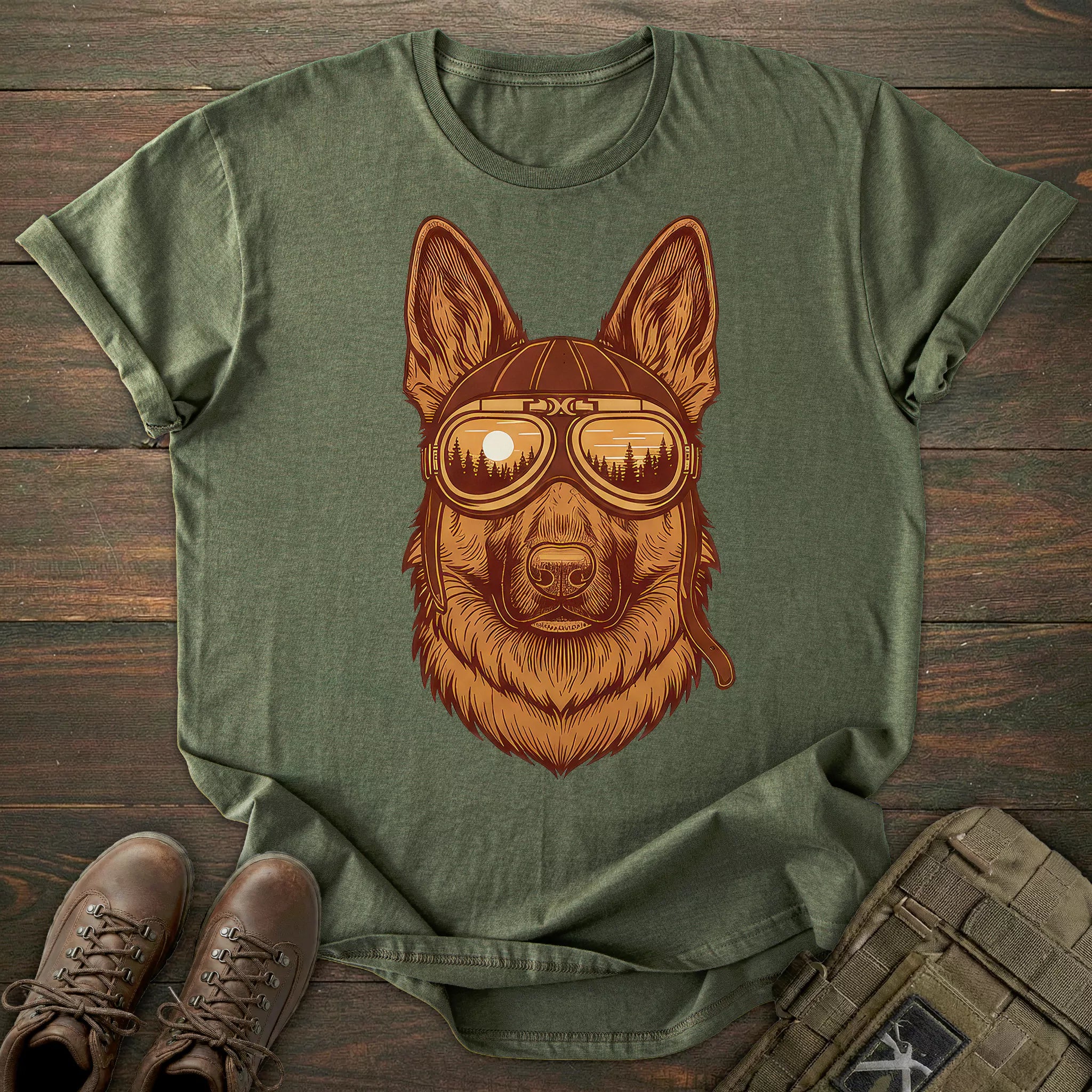 Aviator German Shepherd T-shirt