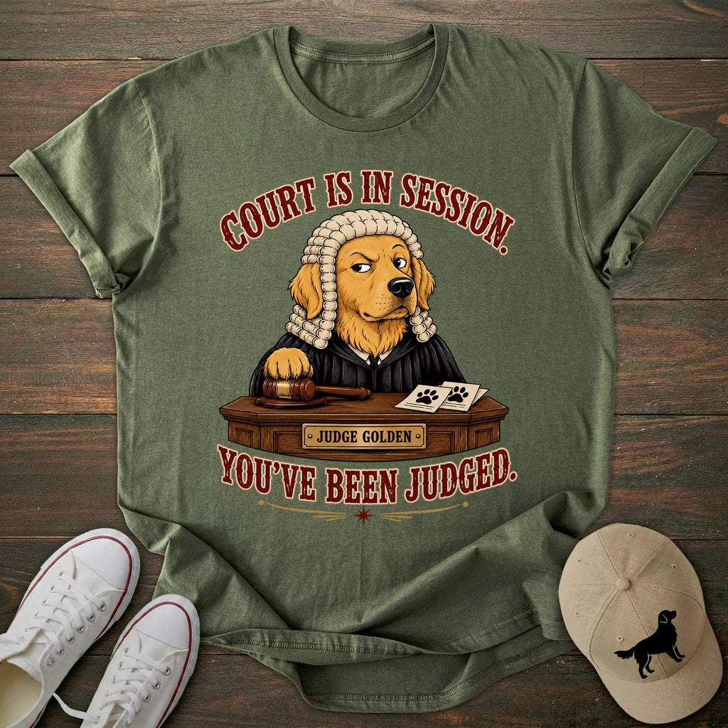 Judge Golden Retriever T-shirt