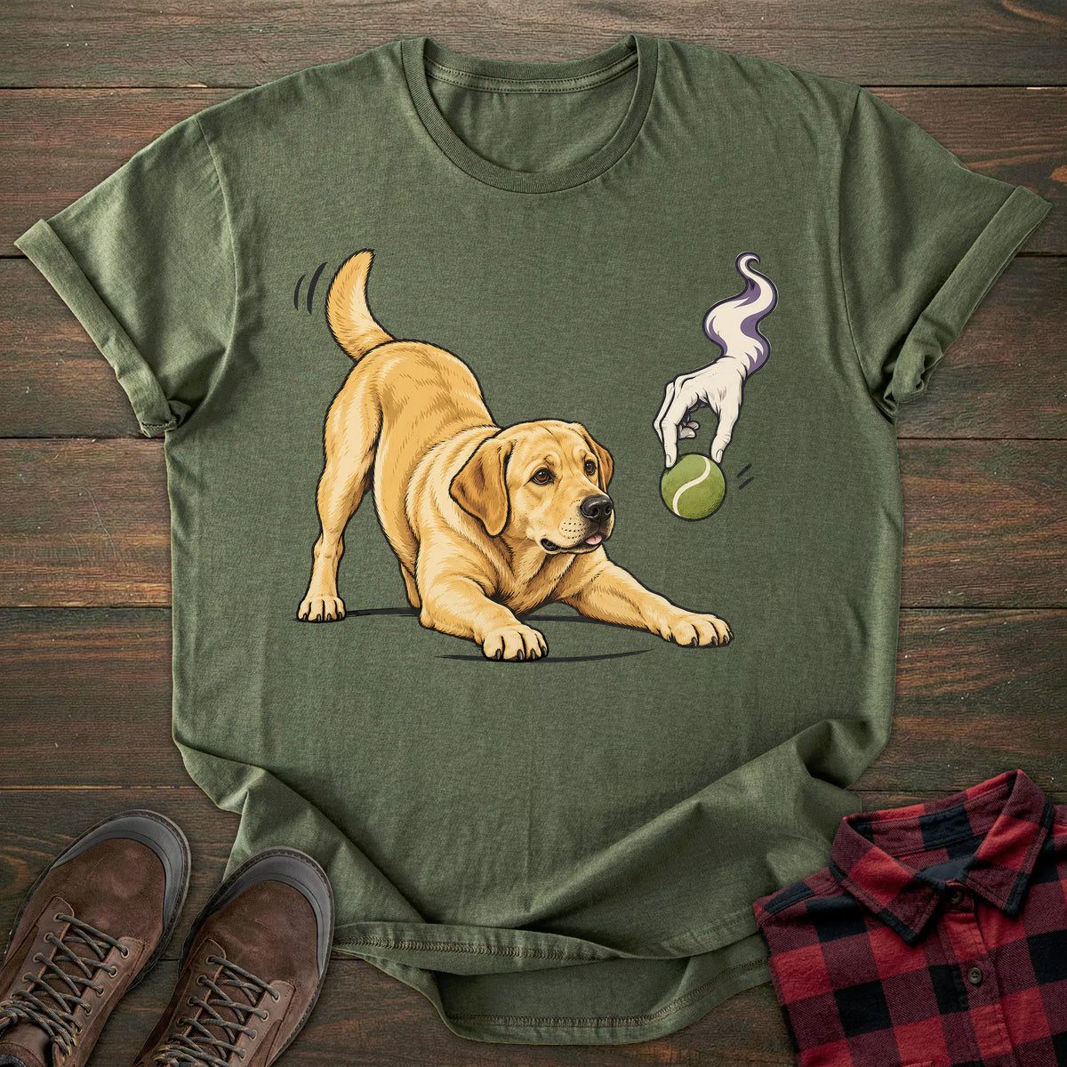 Haunted Ball Yellow Labrador T-shirt