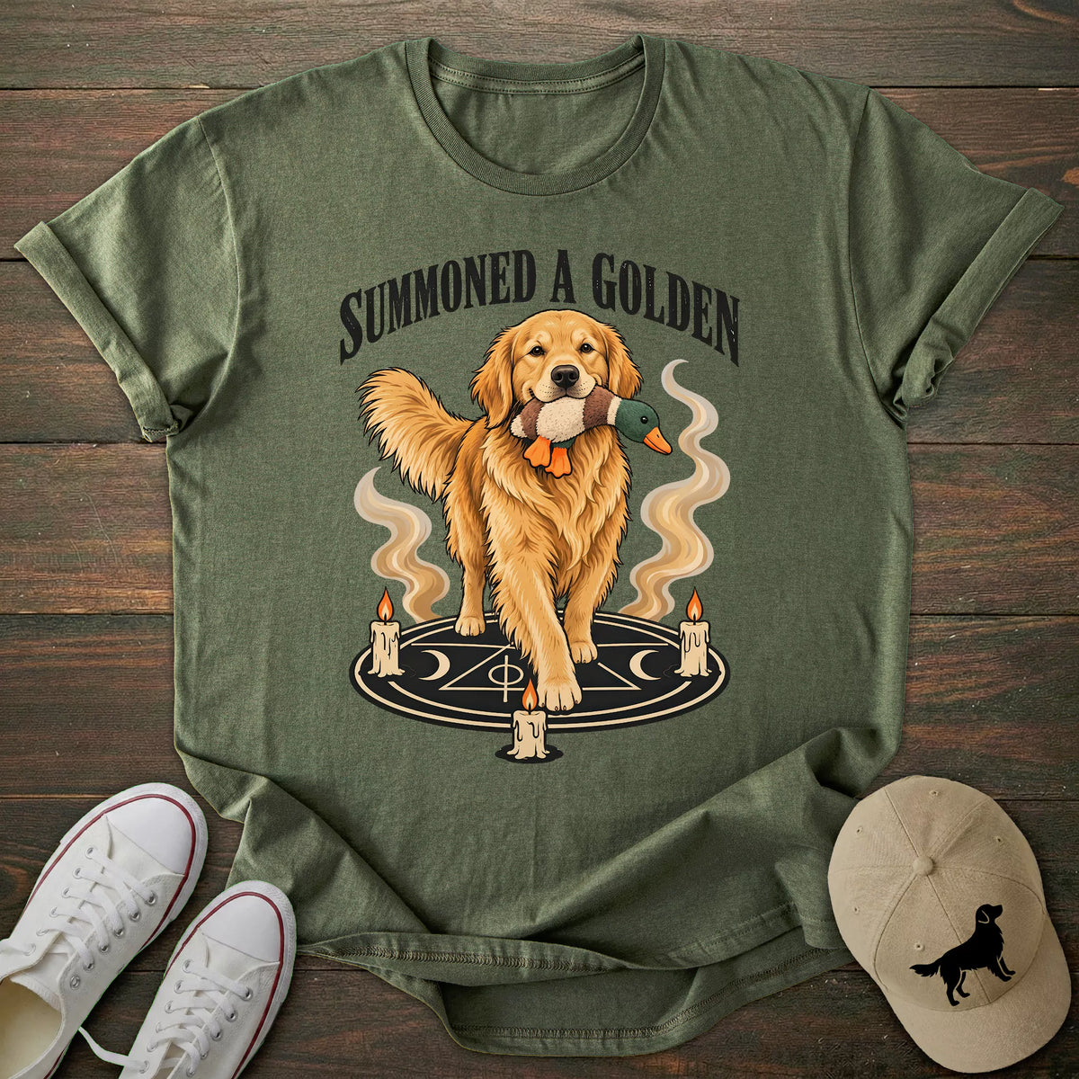 Summoned A Golden Retriever T-shirt