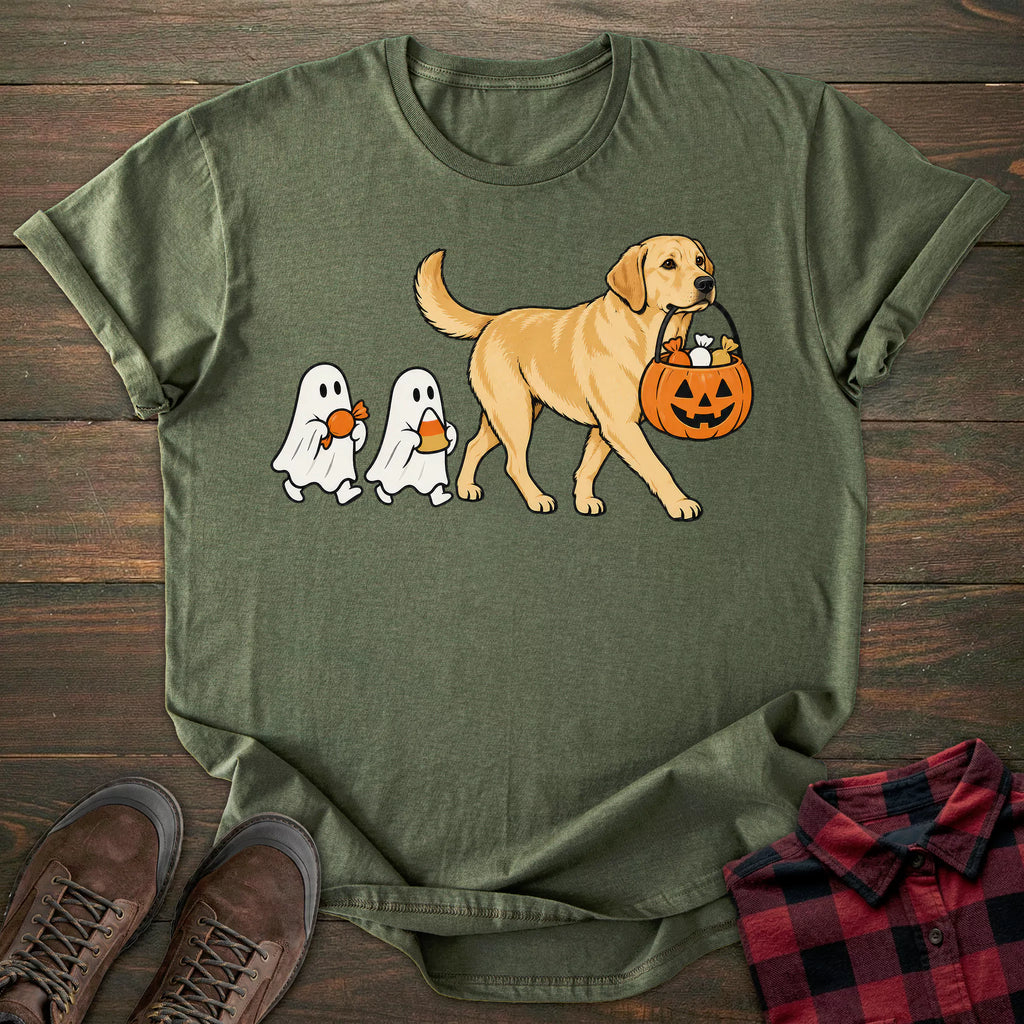 Trick Or Treat Yellow Labrador T-shirt