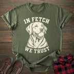 In Fetch We Trust Labrador T-shirt