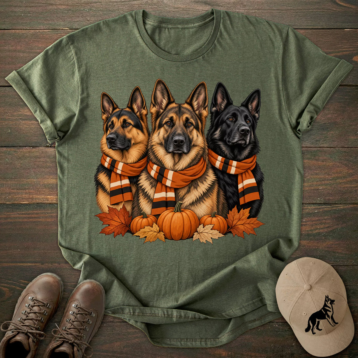 Scarves Trio German Shepherd T-shirt