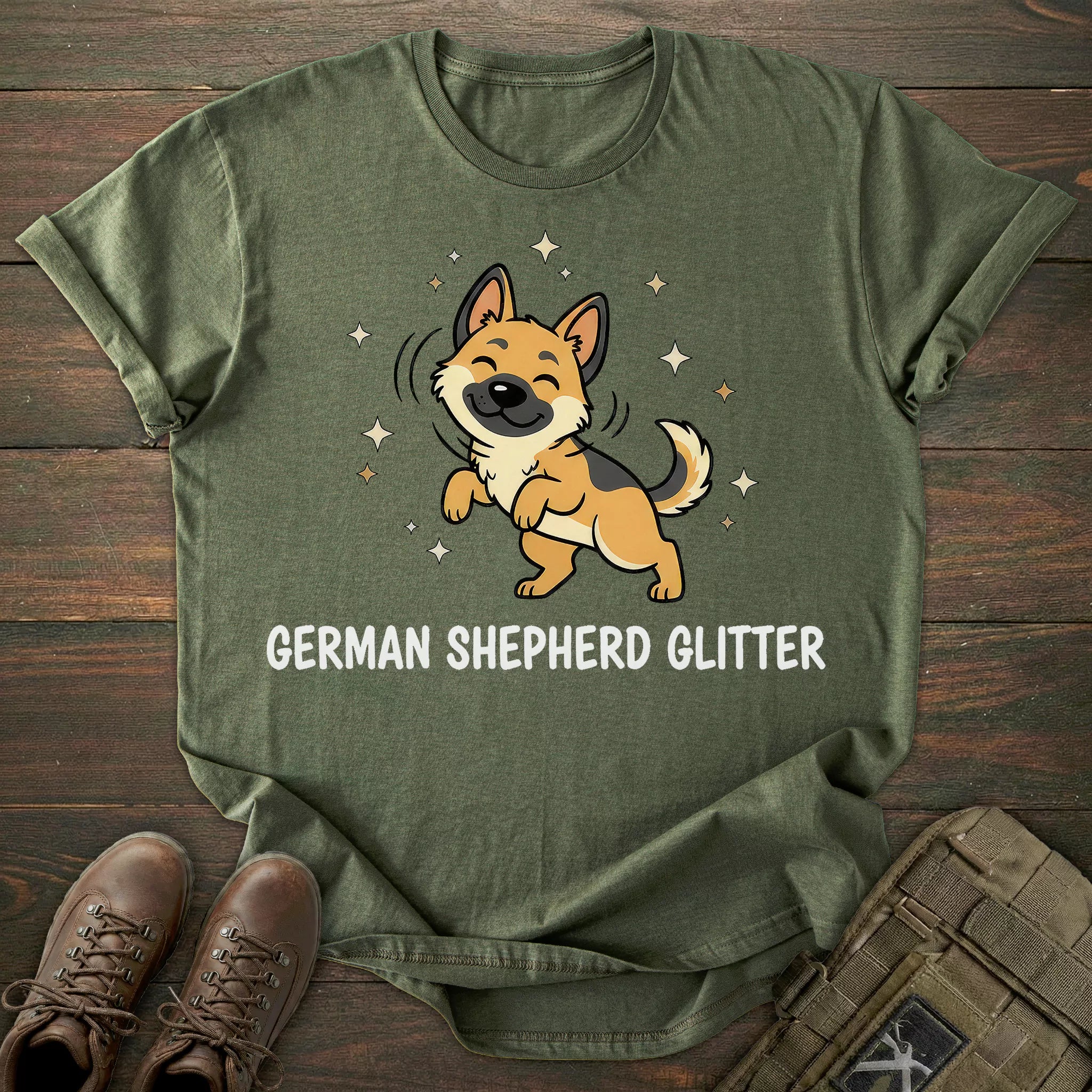 Glitter German Shepherd T-shirt