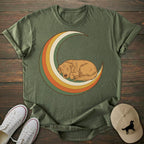 Vintage Moon Golden Retriever T-shirt