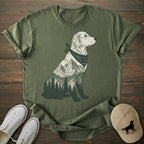 Mountain Silhouette Golden Retriever T-shirt