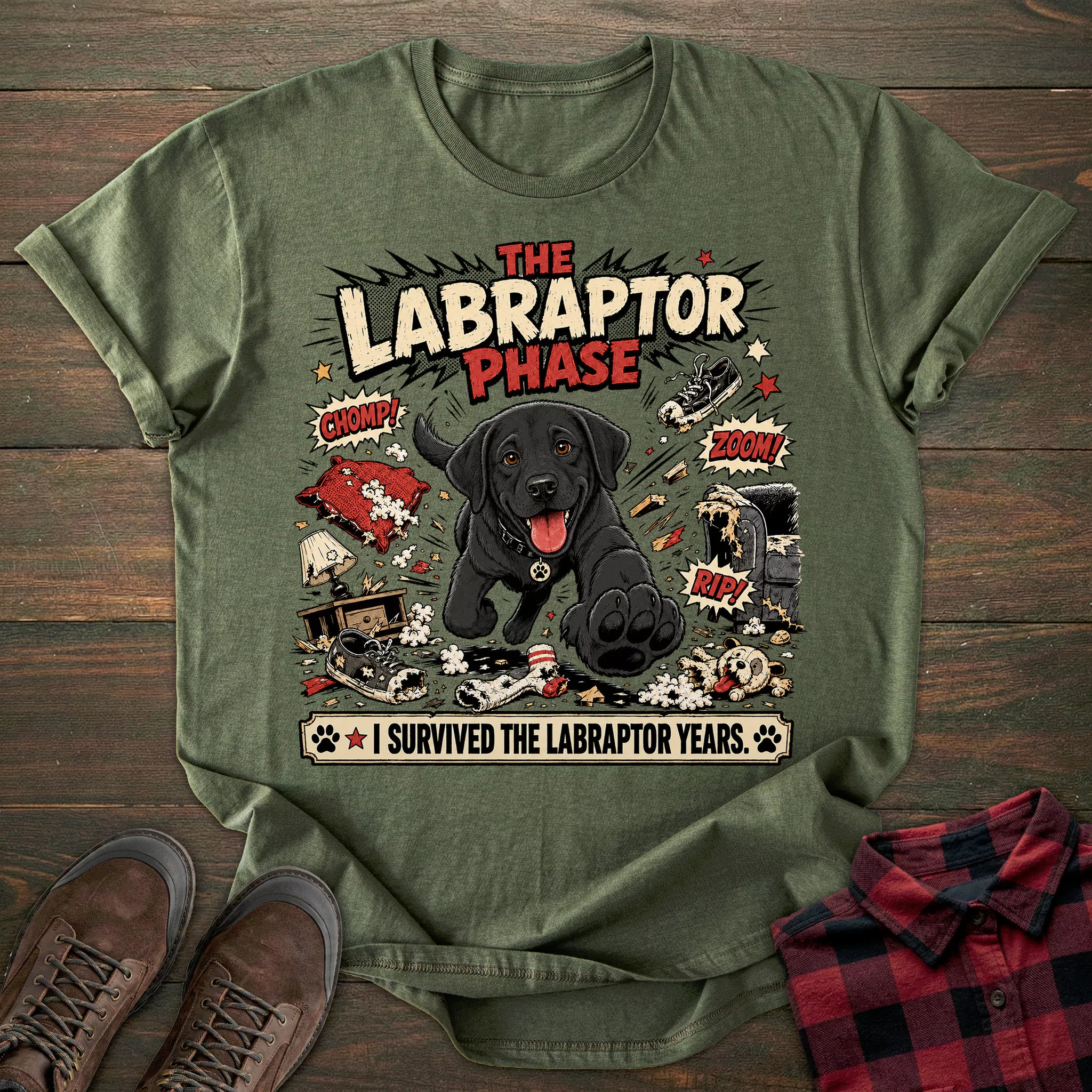 Labraptor Black Labrador T-shirt