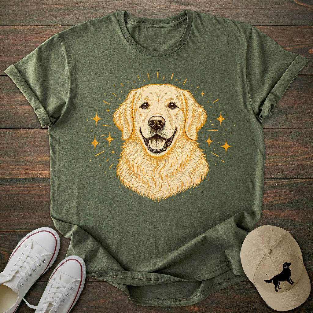 Glitter Golden Retriever T-shirt