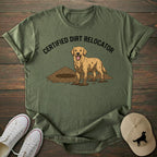 Dirt Relocator Golden Retriever T-shirt