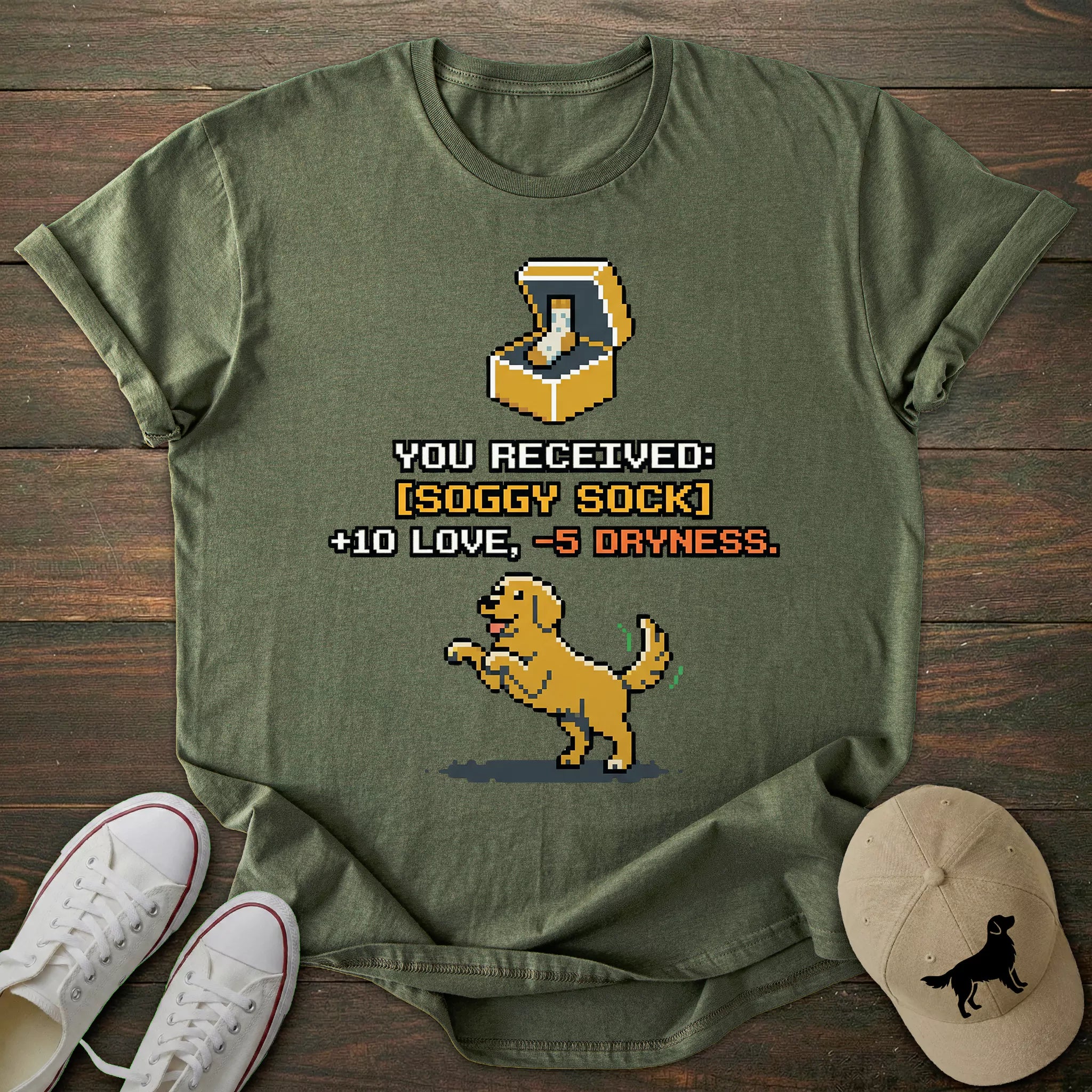 Soggy Sock Golden Retriever T-shirt