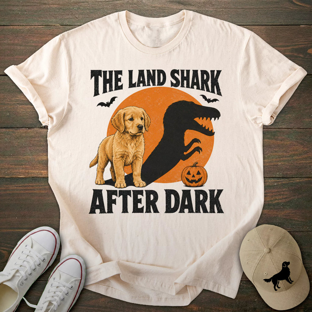 Halloween Land Shark Golden Retriever T-shirt