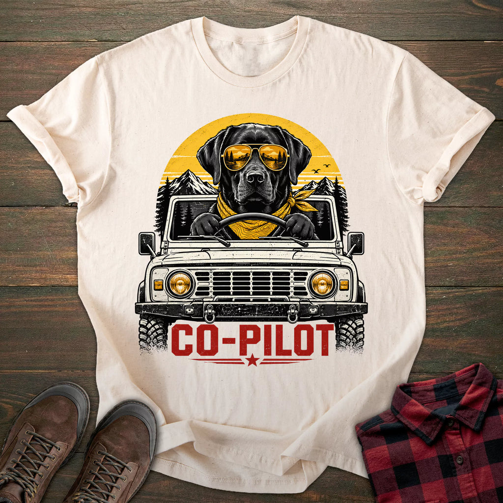 Co-Pilot Black Labrador T-shirt
