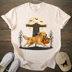 Scarecrow Pumpkin Golden Retriever T-shirt