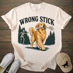 Wrong Stick Golden Retriever T-shirt