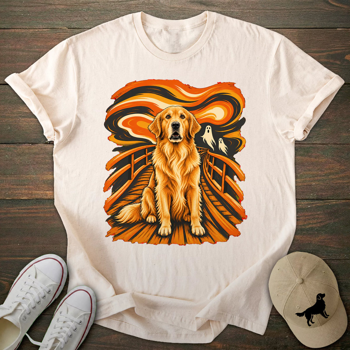The Scream Golden Retriever T-shirt