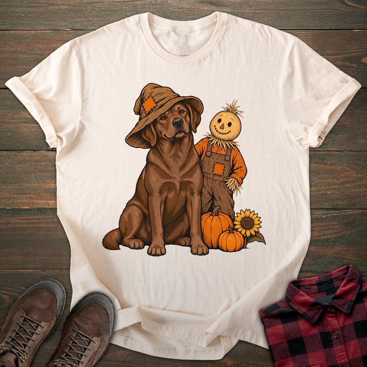 Scarecrow Chocolate Labrador T-shirt