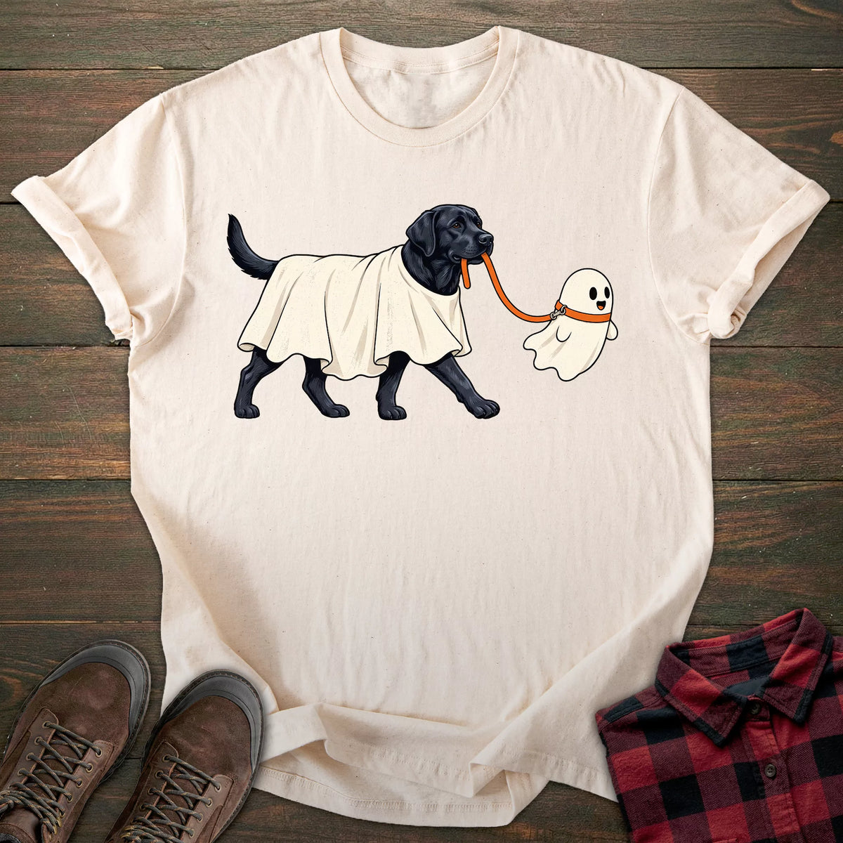 Walking Ghost Black Labrador T-shirt