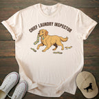 Laundry Inspector Golden Retriever T-shirt