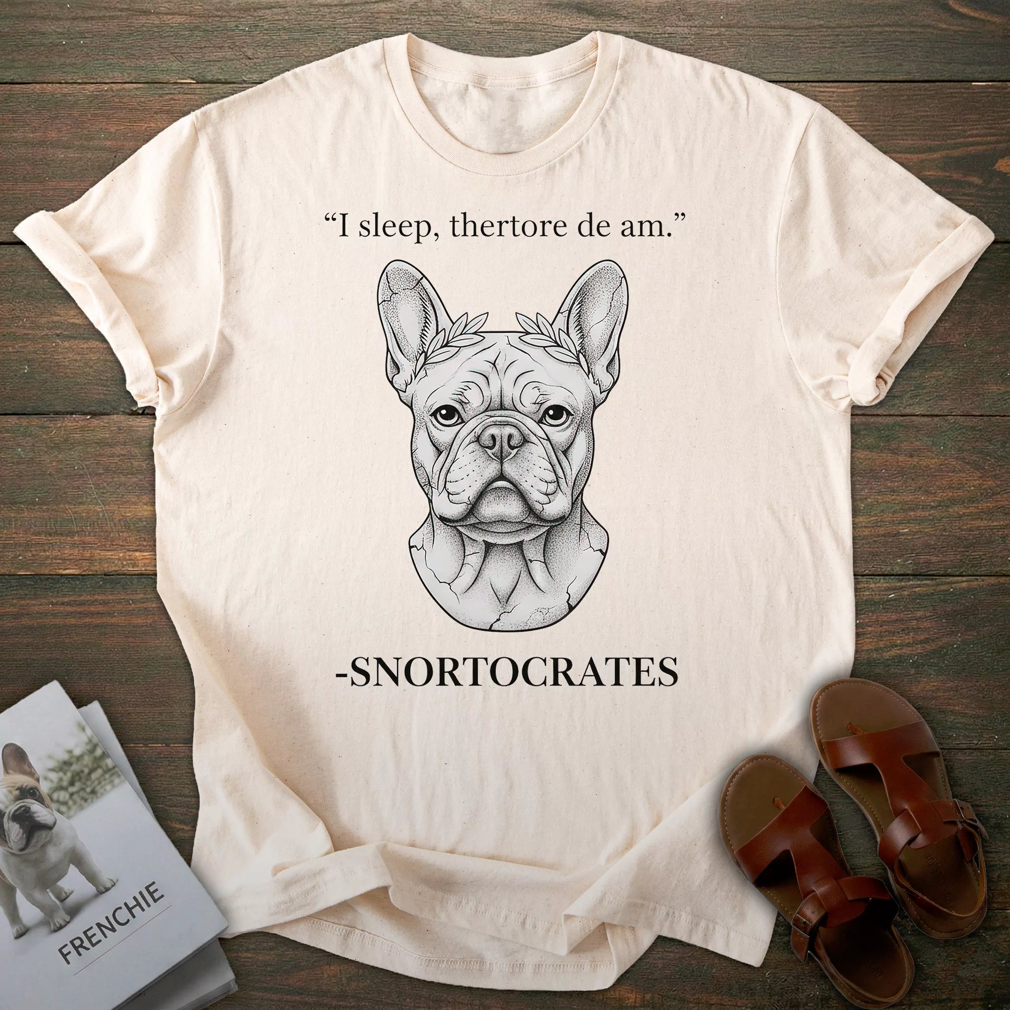 Philosopher French Bulldog T-shirt