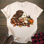 Cozy Halloween Chocolate Labrador T-shirt