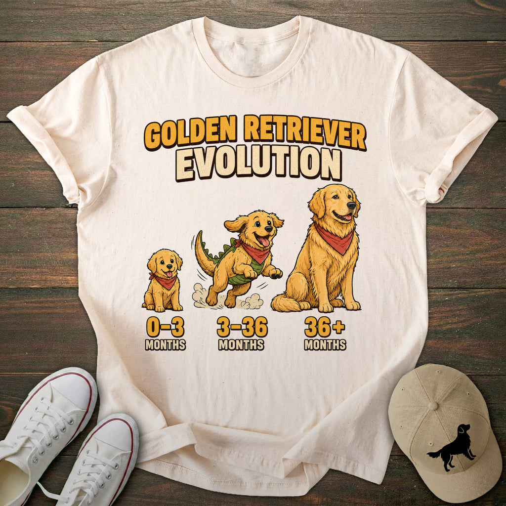 Golden Retriever Evolution T-shirt
