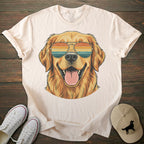 Retro Sunglasses Golden Retriever T-shirt