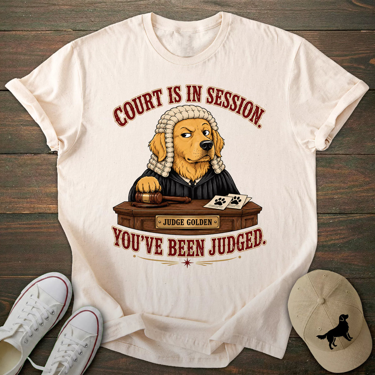 Judge Golden Retriever T-shirt